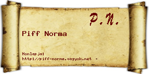 Piff Norma névjegykártya